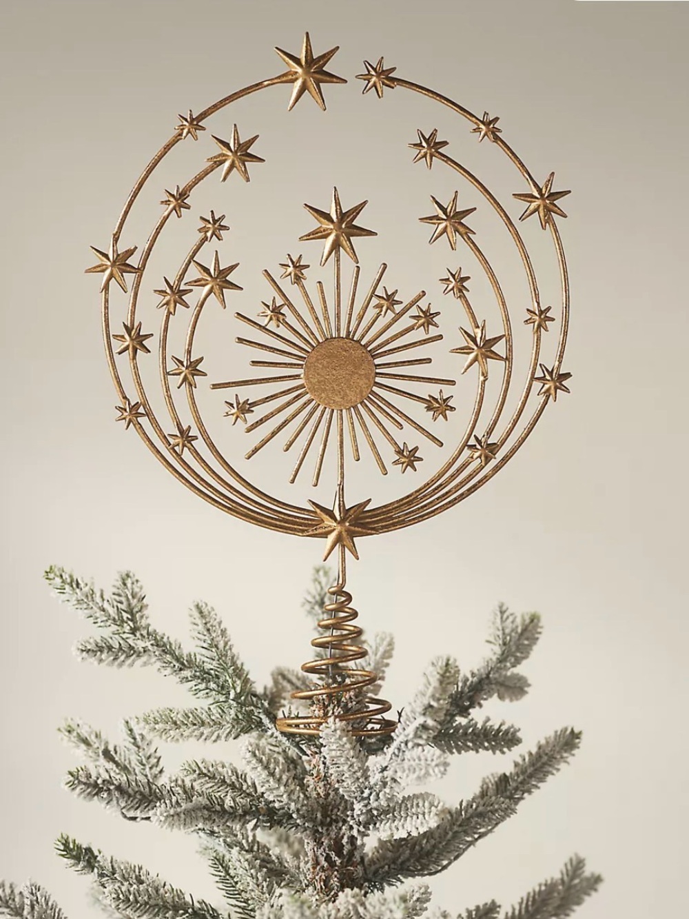 NEW SOLD OUT Anthropologie Hedy Celestial Gold Metal Tree Topper 🌟